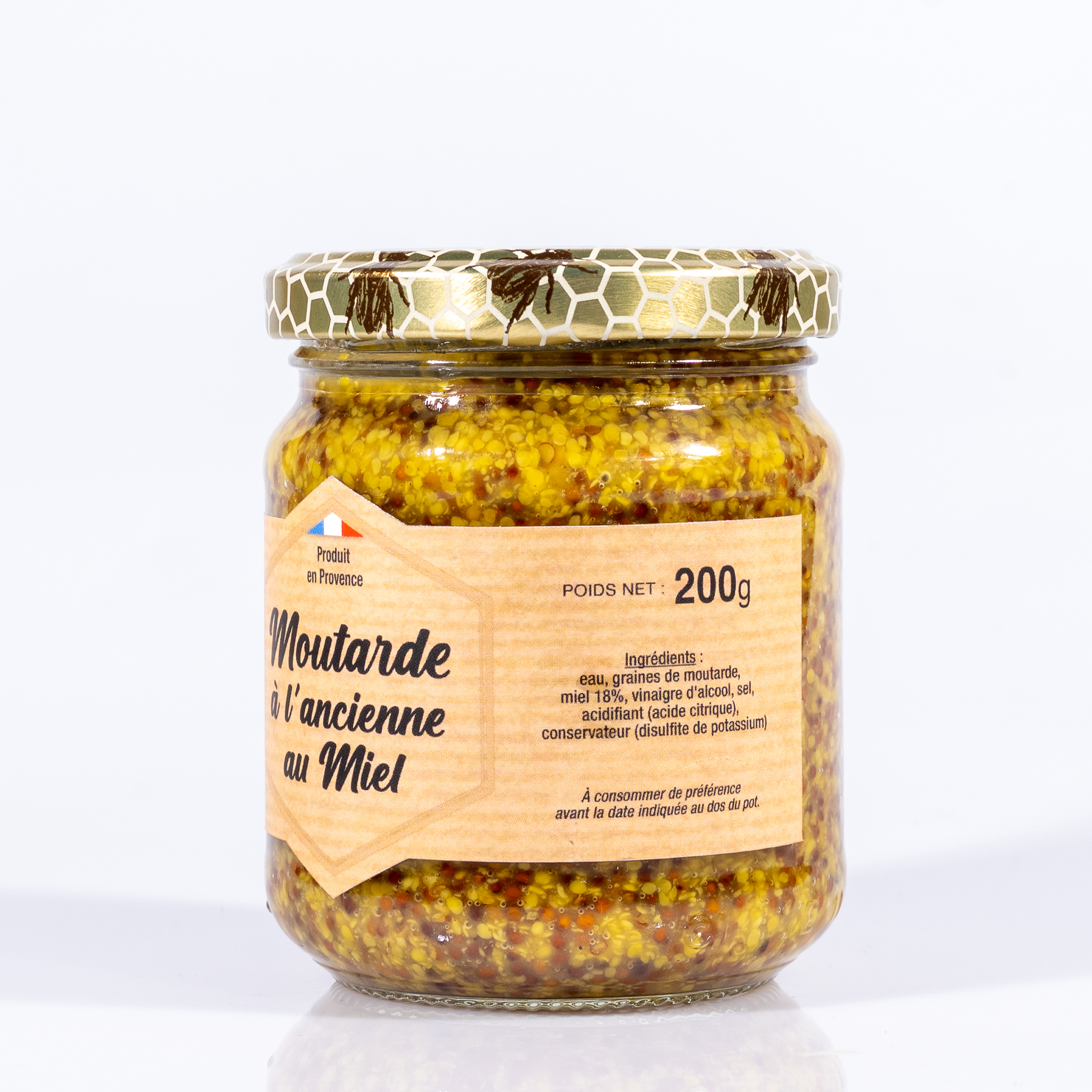 moutarde ancienne (2) Moutarde à l'ancienne au miel 200 g – Image 3